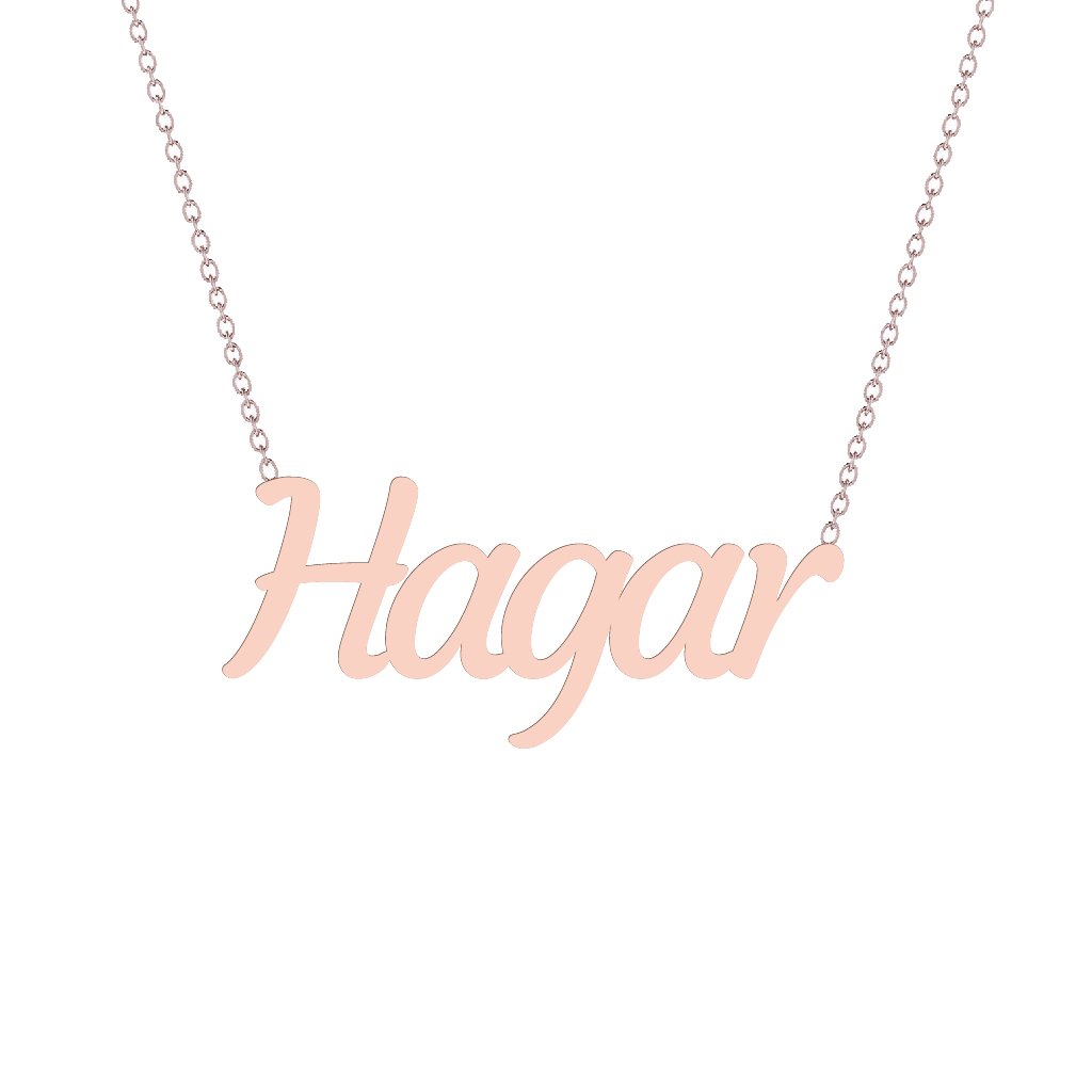 Gold Name Necklace - Hagar